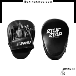 2tuf2tap Faux Leather Focus Mitt - Black & White