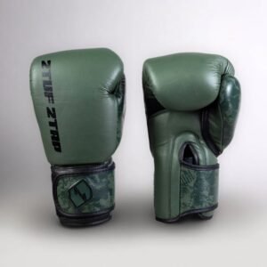 2TUF2TAP Army Green Genuine Leather Boxing Gloves