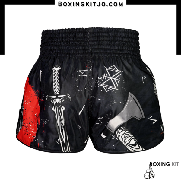 2TUF2TAP Muay Thai Short - Vikings Warriors Design - Image 2