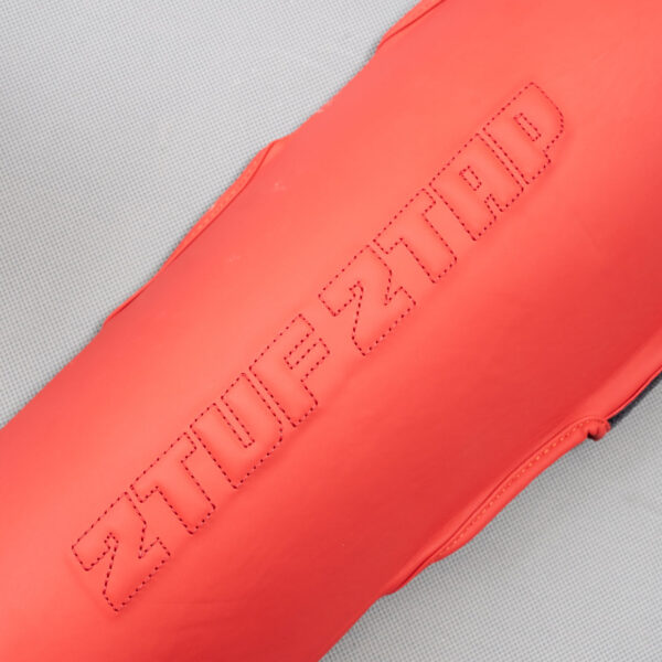 2TUF2TAP Red Full Matte Shin Guard - Image 2