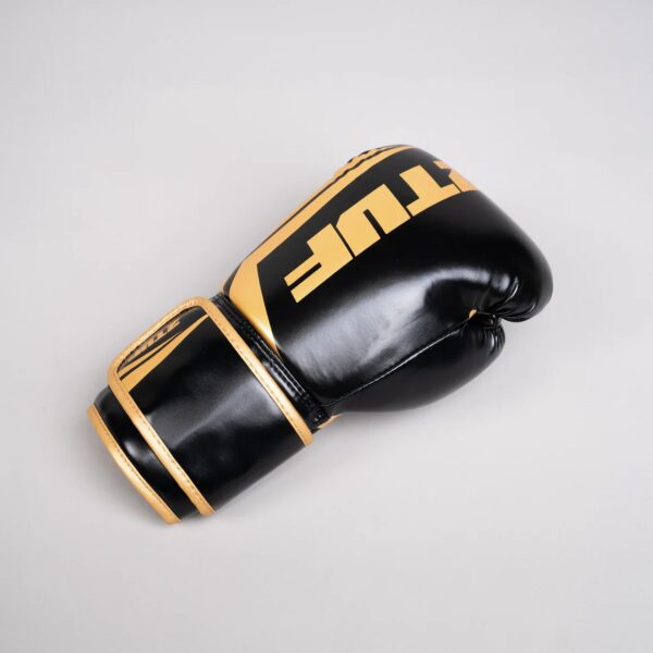 2TUF2TAP V1 Beginner's Boxing Gloves - Black/Gold - Image 2