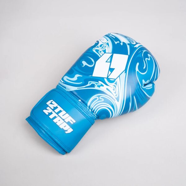 2TUF2TAP Pale Blue Wave Boxing Gloves - Image 2