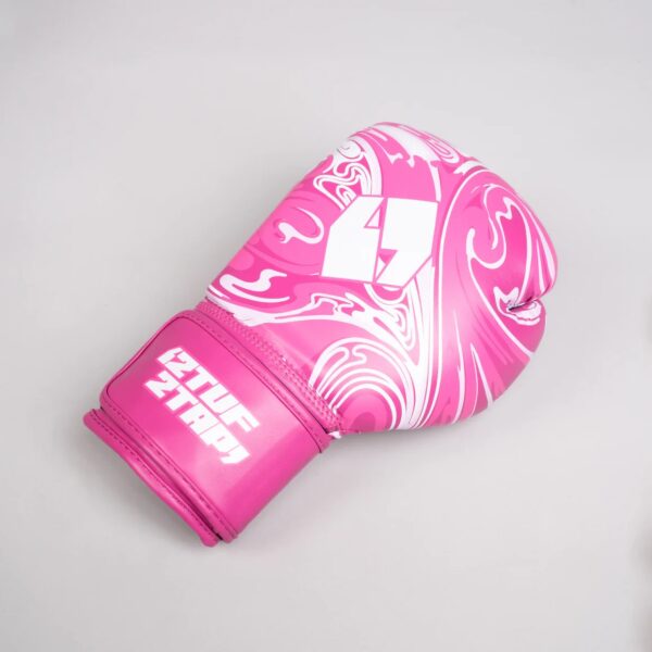 2TUF2TAP Pale Pink Wave Boxing Gloves - Image 2