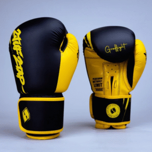 2TUF2TAP Graffiti Series Black & Yellow Boxing Gloves – Elite Training