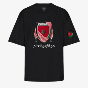 Jordanian Shemagh T-Shirt - Black 100% Cotton